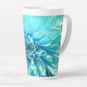 Tasse Latte Fleur bleu clair Dahlia (Angle droit)