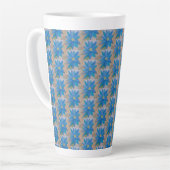 Tasse Latte Fleur bleue (Angle gauche)
