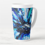 Tasse Latte Fleur bleue (Angle droit)