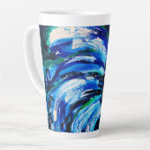 Tasse Latte Fleur bleue (Angle gauche)