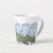 Tasse Latte Fleur bleue d'Hydrangea (Angle droit)