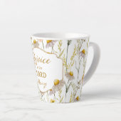 Tasse Latte Fleur chrétienne Rejoice dans le Seigneur Latte Mu (Angle droit)