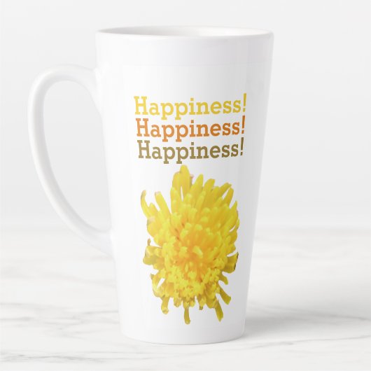 Tasse Latte Fleur Dandelion Jaune Inspiré (Gauche)