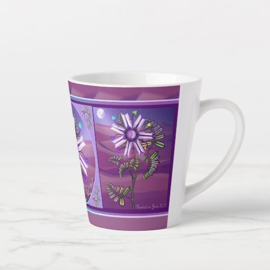 Tasse Latte Fleur dans le désert (Droite)