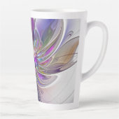 Tasse Latte Fleur d'art Abstrait, énergique et coloré (Droite)