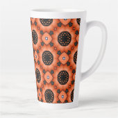 Tasse Latte Fleur d'automne orange (Droite)