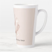 Tasse Latte Fleur de blush crème rose (Droite)