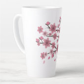 Tasse Latte Fleur de cerisier botanique chute pétales Ombré Ar (Angle gauche)