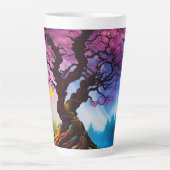 Tasse Latte Fleur de cerisiers Arbre de vie (Devant)