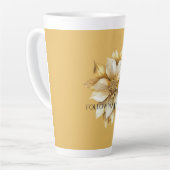 Tasse Latte Fleur de crème dorée (Angle gauche)