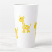 Tasse Latte Fleur de Girafe Jaune mignonne (Devant)