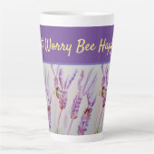 Tasse Latte Fleur de lavande ne vous inquiétez pas Bee Happy L (Devant)