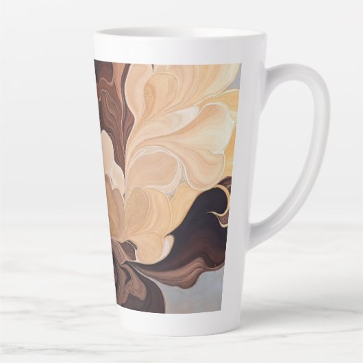 Tasse Latte Fleur de Terre Dorée (Droite)