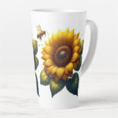 Tasse Latte Fleur de tournesol été (Angle droit)