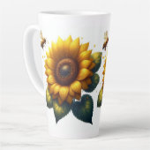 Tasse Latte Fleur de tournesol été (Angle gauche)