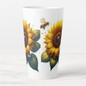 Tasse Latte Fleur de tournesol été (Devant)