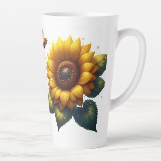 Tasse Latte Fleur de tournesol été (Droite)