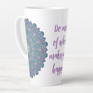 Tasse Latte Fleur De Vie - Mandala India Style 1