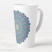 Tasse Latte Fleur De Vie - Mandala India Style 1 (Angle droit)