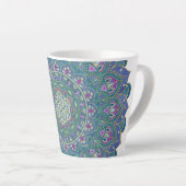 Tasse Latte Fleur De Vie - Mandala India Style 1 (Angle droit)