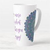 Tasse Latte Fleur de Vie - Mandala Style Inde 1 (Angle droit)