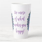 Tasse Latte Fleur de Vie - Mandala Style Inde 1 (Devant)
