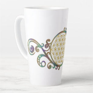 Tasse Latte Fleur De Vie - Ornements Spiraux 1
