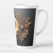 Tasse Latte Fleur d'Or Luxueuse (Droite)