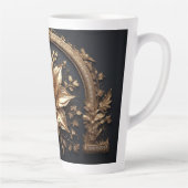 Tasse Latte Fleur d'Or Luxueuse (Droite)