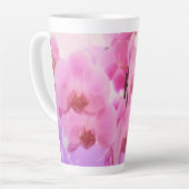 Tasse Latte Fleur d'orchidée rose (Angle gauche)