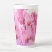 Tasse Latte Fleur d'orchidée rose (Devant)