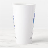 Tasse Latte Fleur du mois de naissance Juillet Larkspur (Devant)