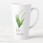 Tasse Latte Fleur du mois de naissance mai Lys de la vallée (Droite)