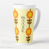 Tasse Latte Fleur Ensoleillée (Angle droit)