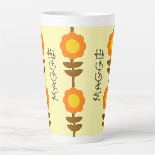 Tasse Latte Fleur Ensoleillée