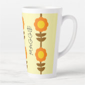 Tasse Latte Fleur Ensoleillée (Droite)