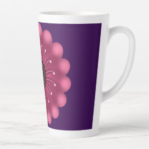 Tasse Latte Fleur Fantastique Rose Luminescente Fleur Floral