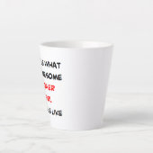 Tasse Latte fleur fille, géniale (Devant)