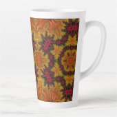 Tasse Latte Fleur fractale dans les teintes d'automne (Droite)