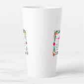 Tasse Latte Fleur Frame Grandma Grand-mère Définition (Devant)