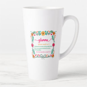 Tasse Latte Fleur Frame Grandma Grand-mère Définition