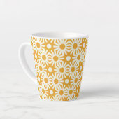 Tasse Latte Fleur jaune et blanche (Angle gauche)