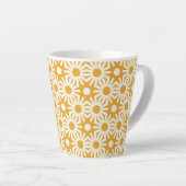 Tasse Latte Fleur jaune et blanche (Angle droit)