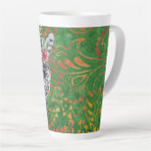 Tasse Latte Fleur Léopard Jungle Batik (Angle droit)