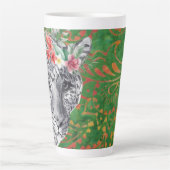 Tasse Latte Fleur Léopard Jungle Batik (Devant)