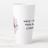 Tasse Latte Fleur Lotus avec latte d'attitude (Devant)