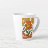 Tasse Latte Fleur marguerite rétro des années 70 (Angle droit)