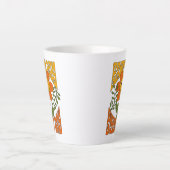 Tasse Latte Fleur marguerite rétro des années 70 (Devant)