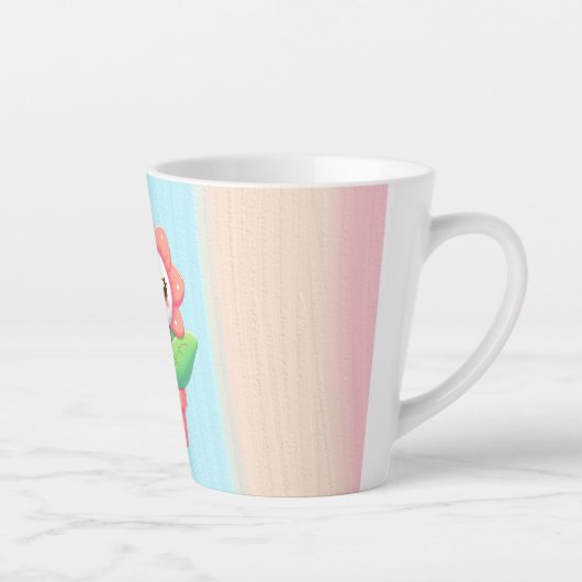 Tasse Latte Fleur mignonne, capricieuse en pot (Droite)