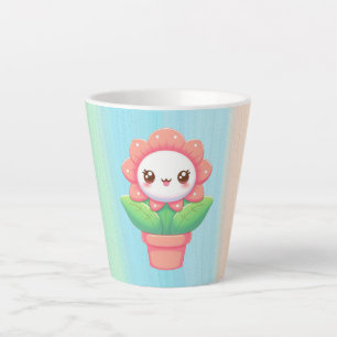 Tasse Latte Fleur mignonne, capricieuse en pot